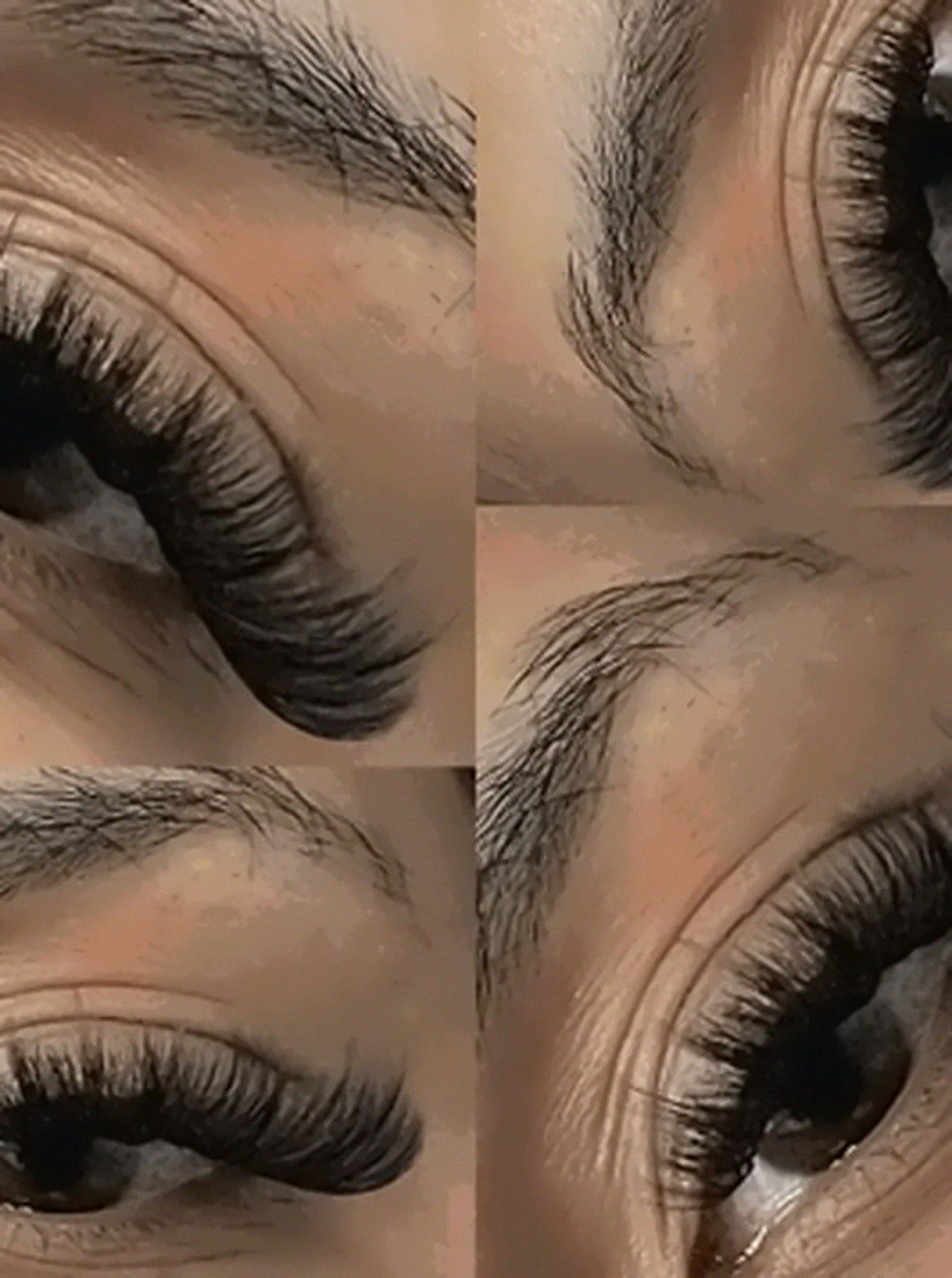 Volume lash collage